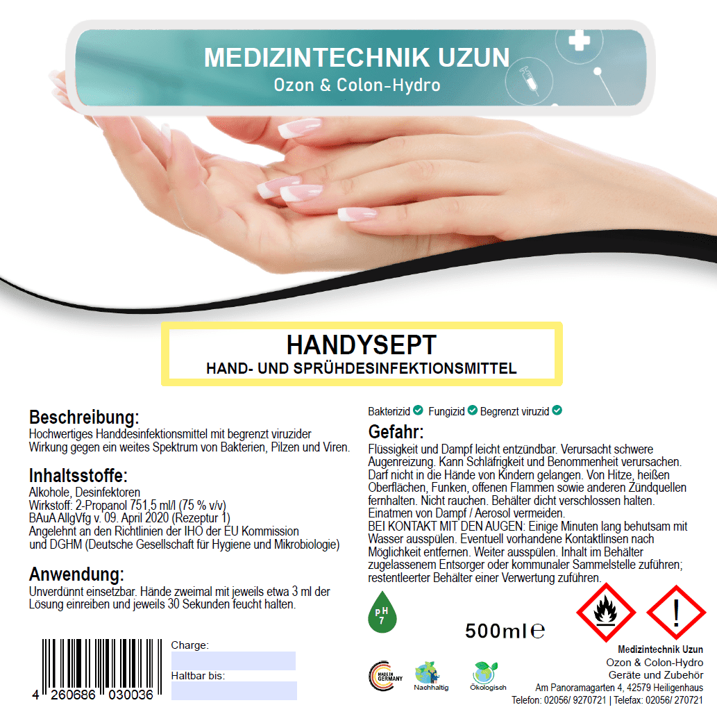 Handysept Hand und Sprühdesinfektionsmittel Desinfektionsmittel